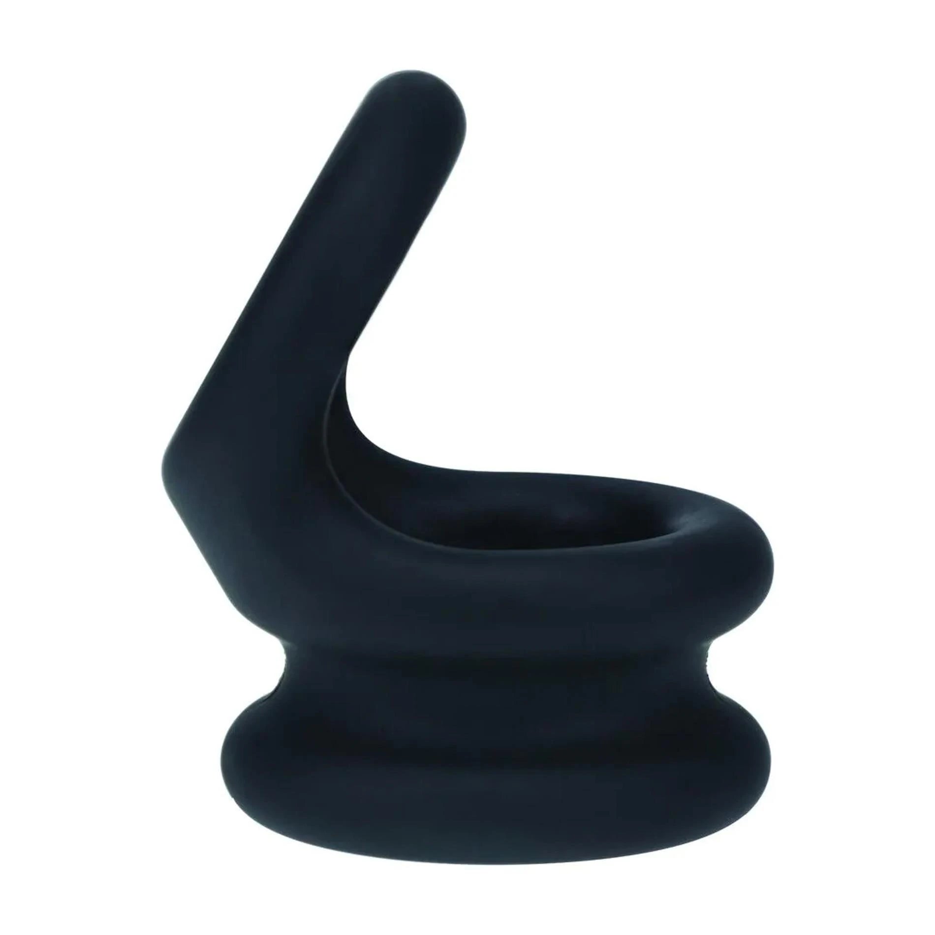 Anneau pénien double O large en silicone - S - Noir