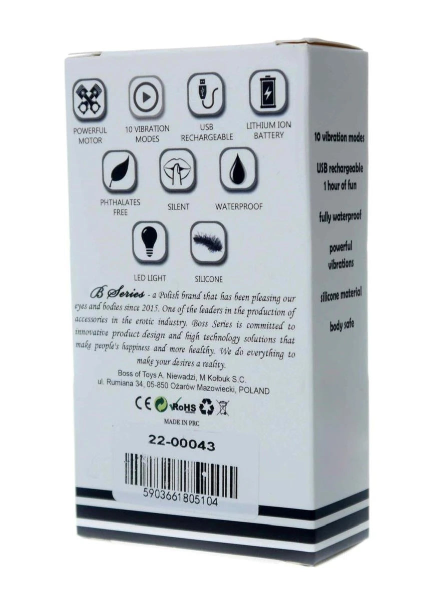 Stymulator-Vibromasseur tactile rechargeable en silicone USB 10 fonctions - Jaune