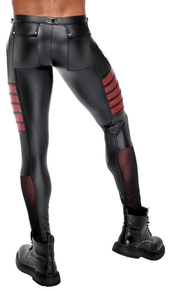 Pantaloni da uomo Nero/Rosso XL