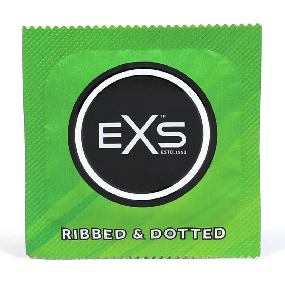 EXS Ribbed and Dotted - Condoms - 3 Pieces