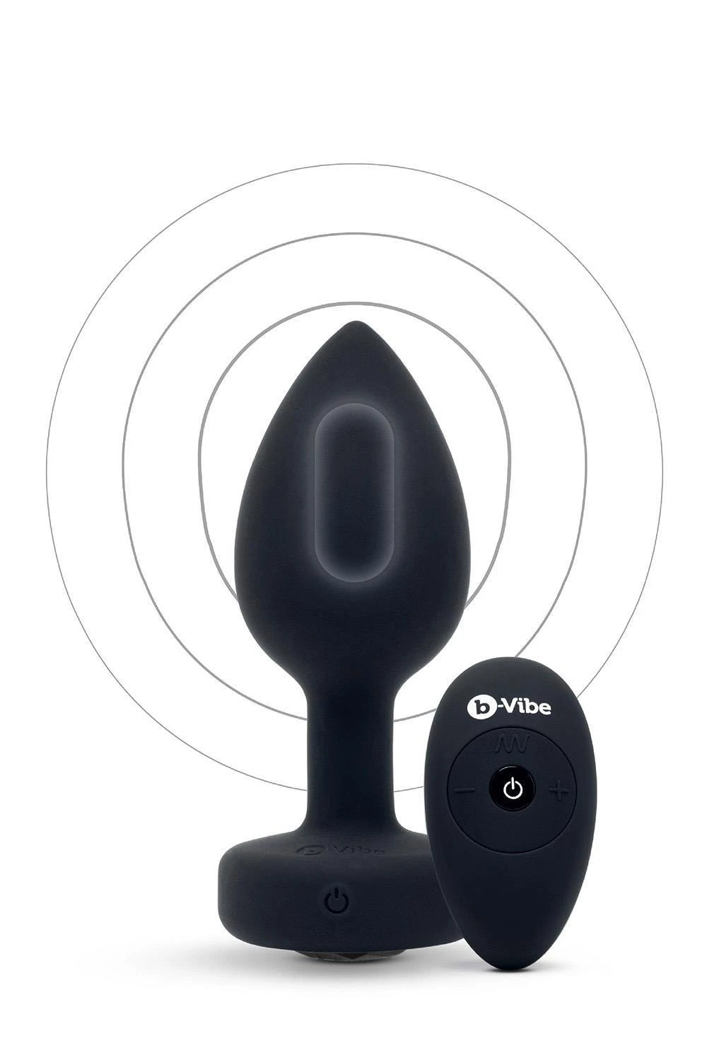 B-VIBE VIBRATING JEWEL PLUG M/L NOIR