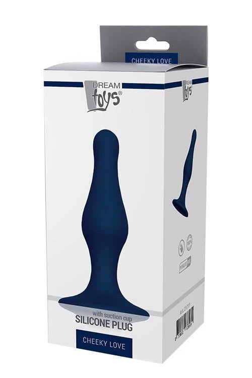 CHEEKY LOVE SILICONE PLUG LARGE BLUE