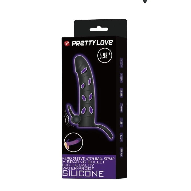 PRETTY LOVE - Gaine pénienne vibrante avec sangle à testicules
