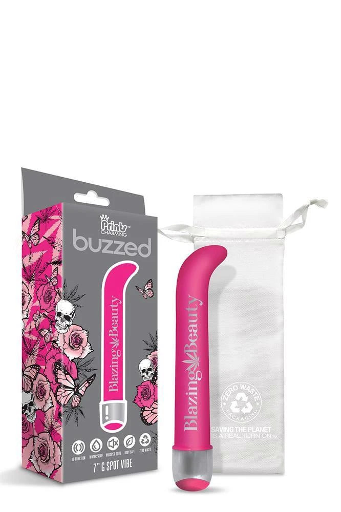 PRINTS CHARMING BUZZED VIBRO STIMULATEUR POINT G 7" BLAZING BEAUTY