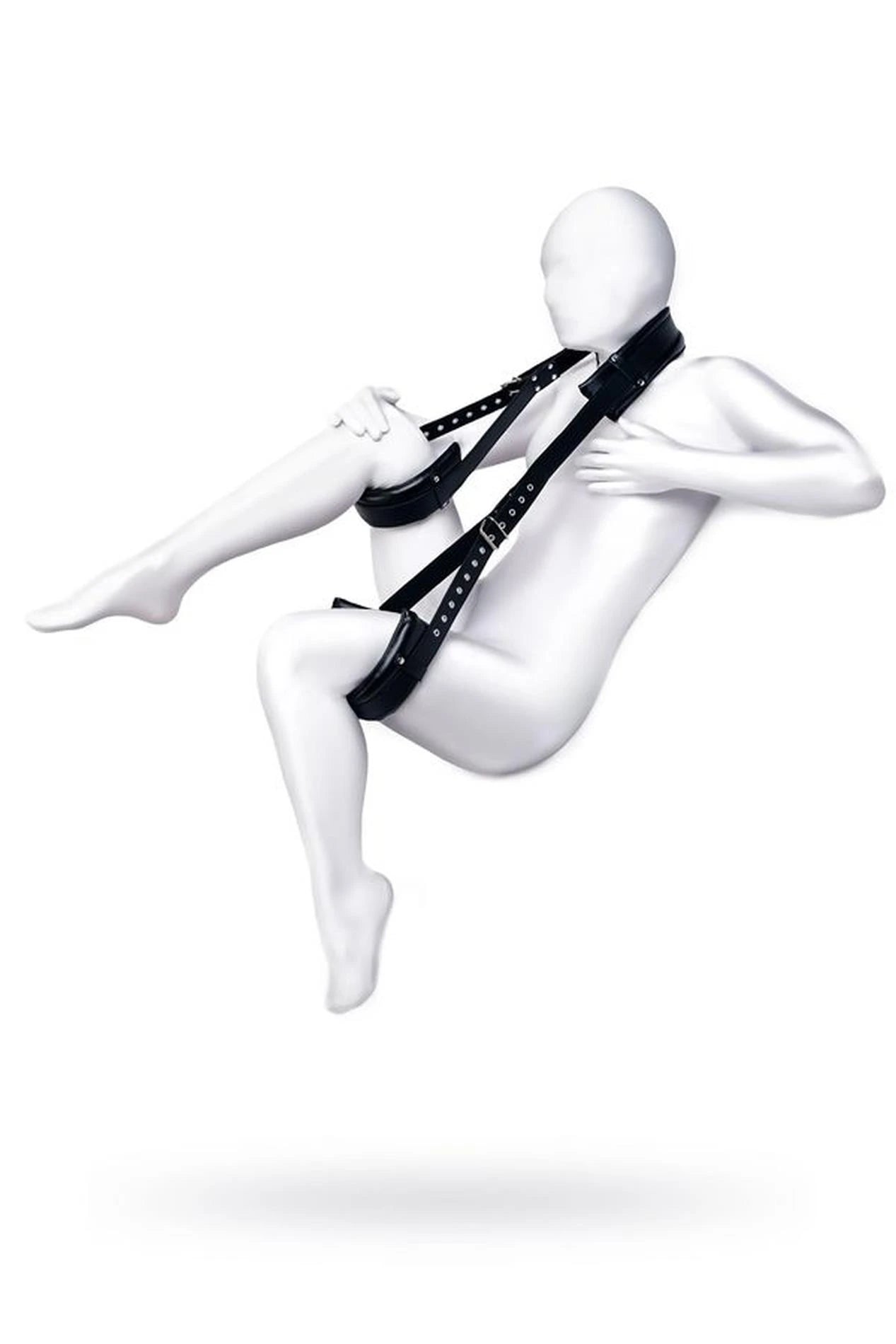 Anonymous fixing sling, PU leather, black, 145 cm
