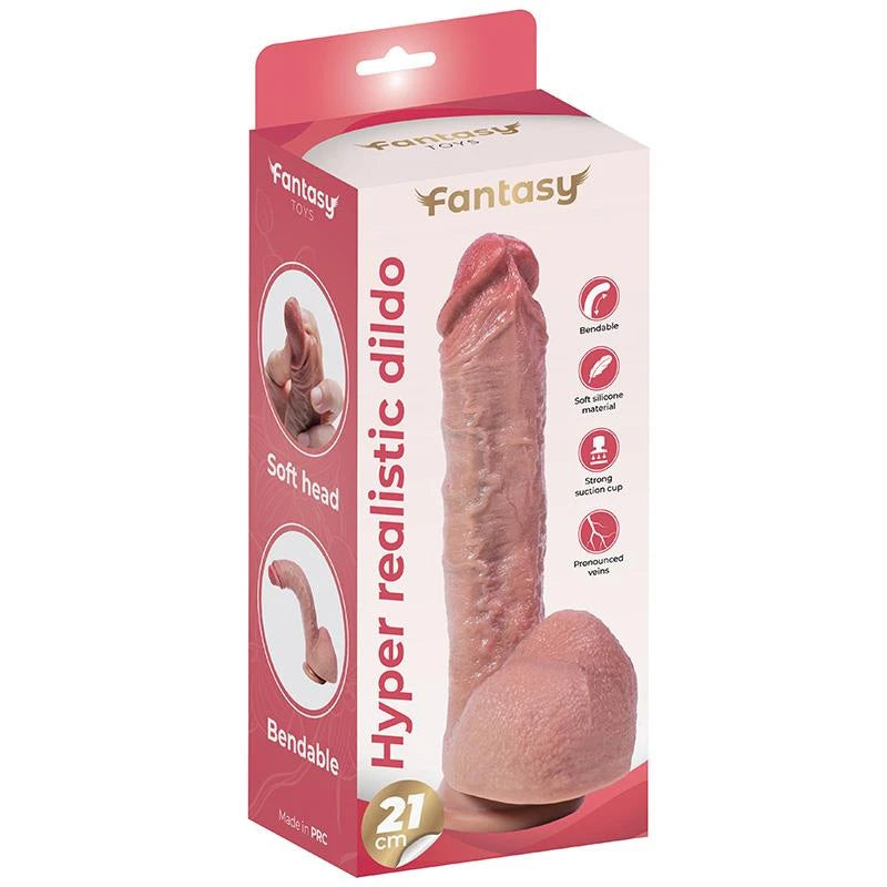 Flexible silicone dildo Hyper Realistic Dildo 21 cm