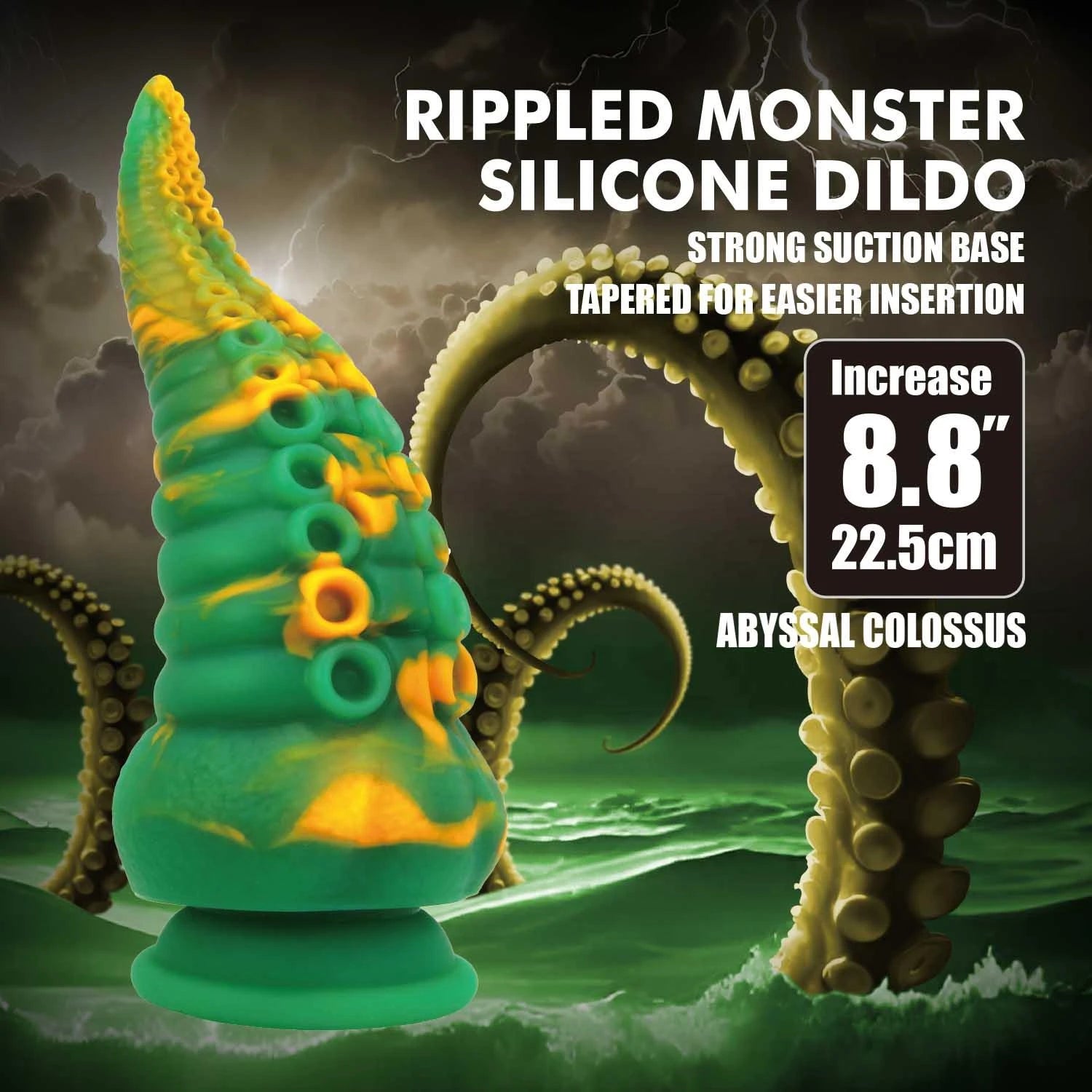 Power Monsters Colosse abyssal – Godemichet en silicone texturé 22,5 cm