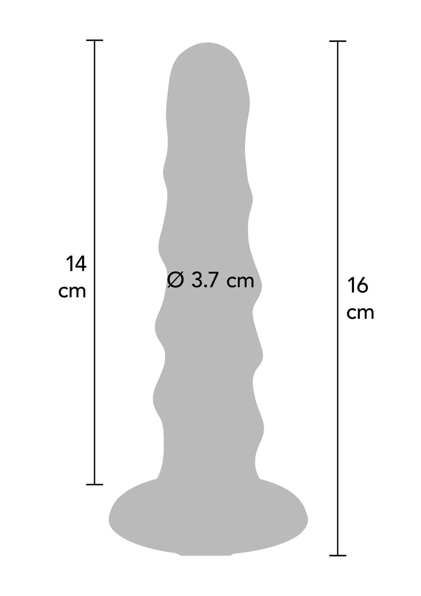 Ribbed Dong 6 Inch Red