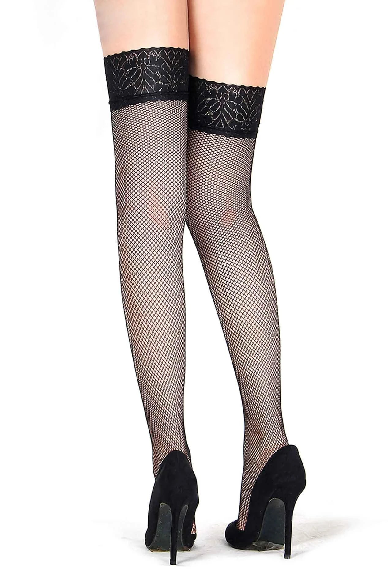 BLACK FISHNET STOCKINGS