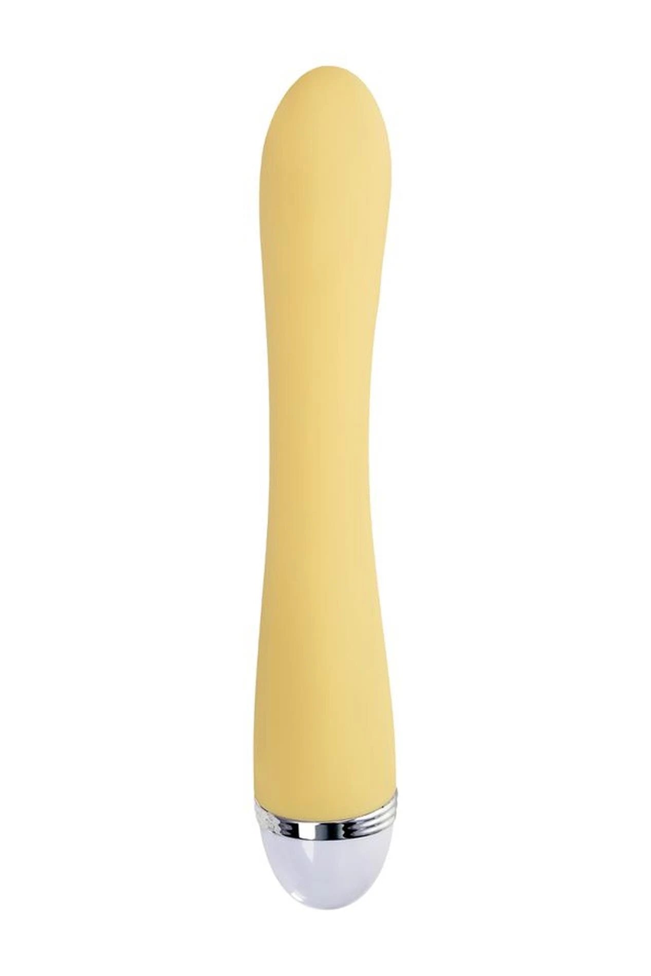 Vibromasseur avec stimulateur clitoridien Flovetta de Toyfa Aster, silicone, jaune, 22 cm