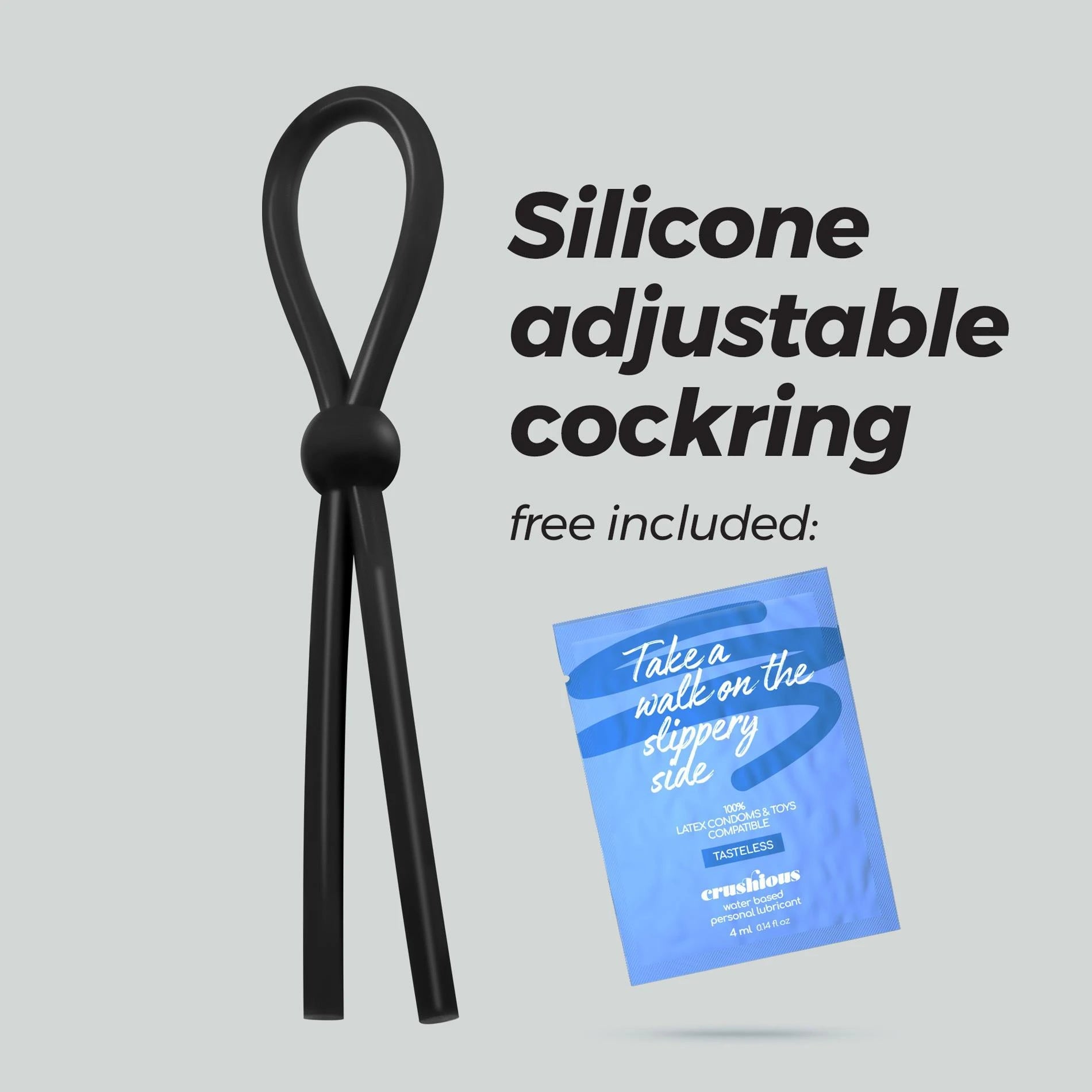 Billy the Ring - Silicone Adjustable Cockring - Black