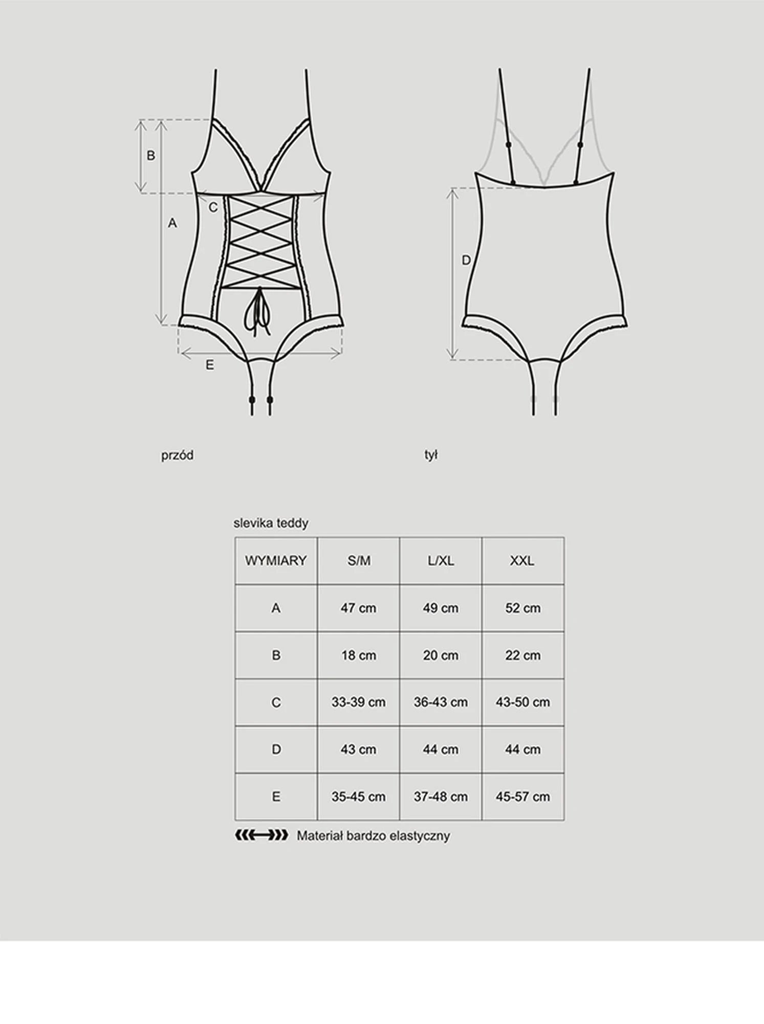 Lingerie-Slevika body L/XL