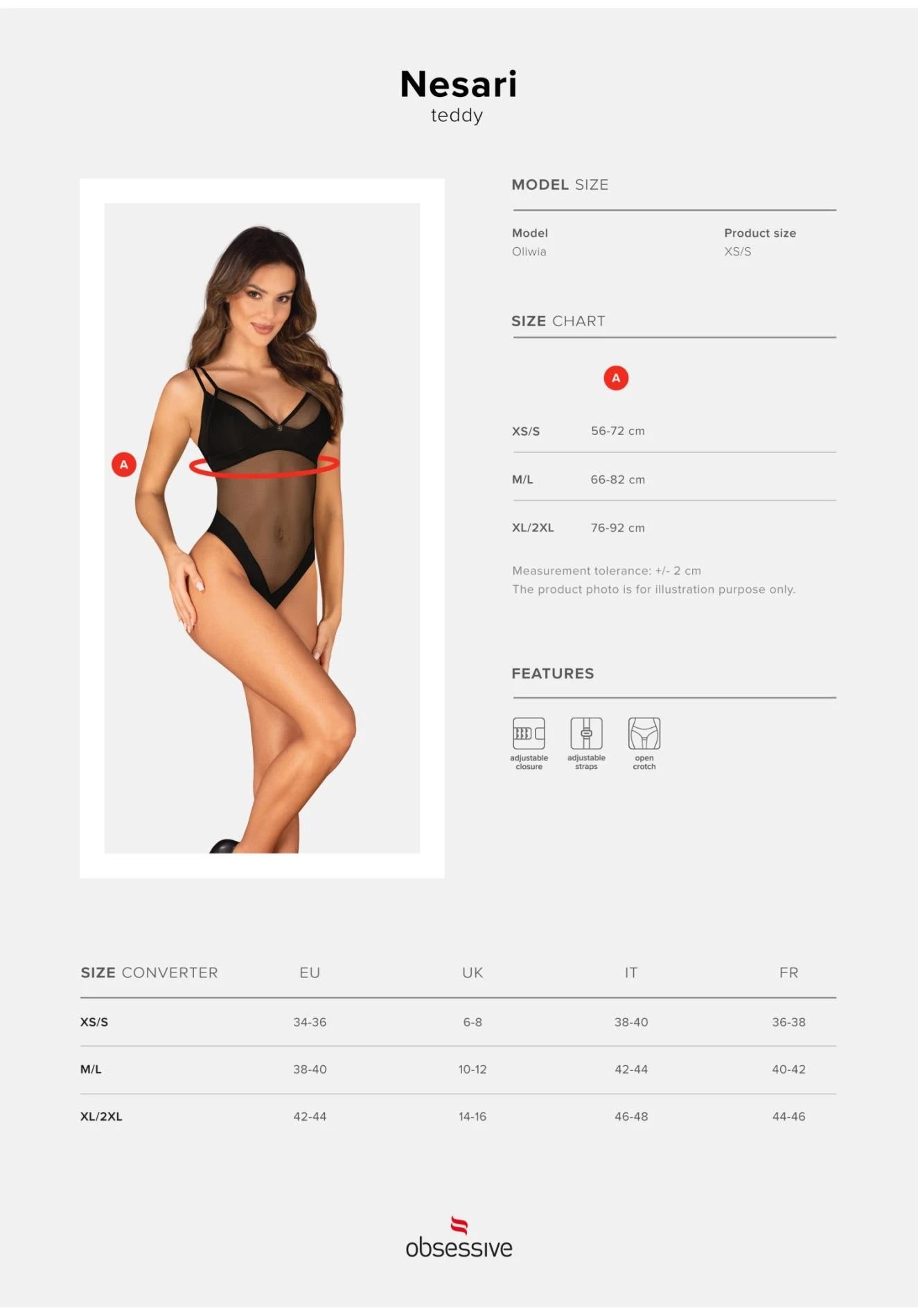 Nesari open bodysuits XL/2XL