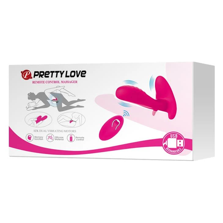 PRETTY LOVE - MASSAGEUR TÉLÉCOMMANDÉ, 12 fonctions de vibration Télécommande sans fil