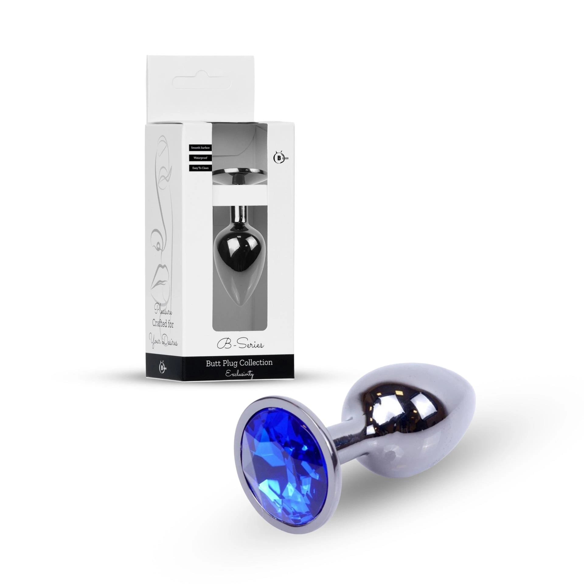 Plug-Jewellery Dark Silver PLUG- Dark Blue