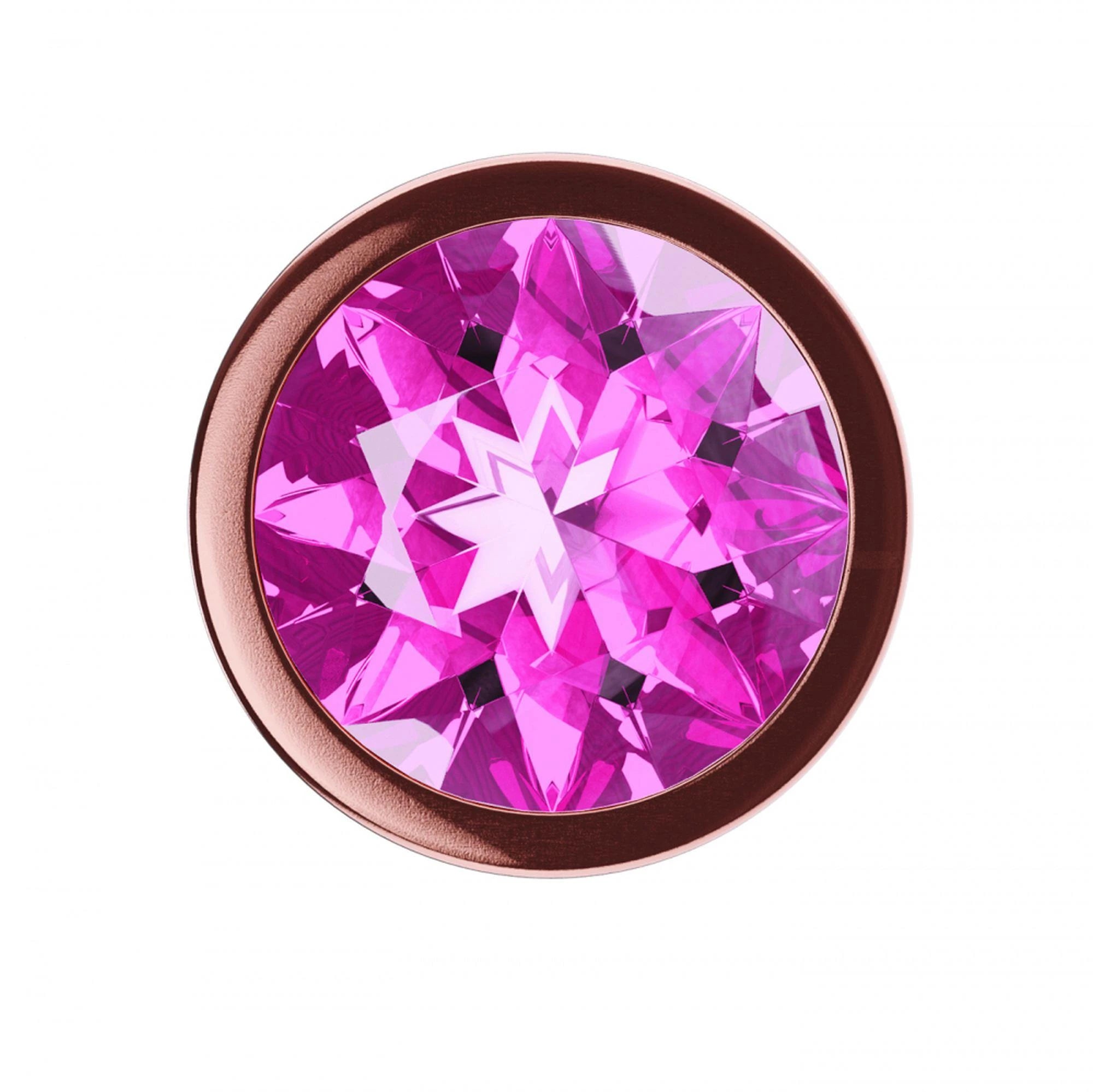Plug-Butt Plug Quartz Diamant Brillant S Or Rose