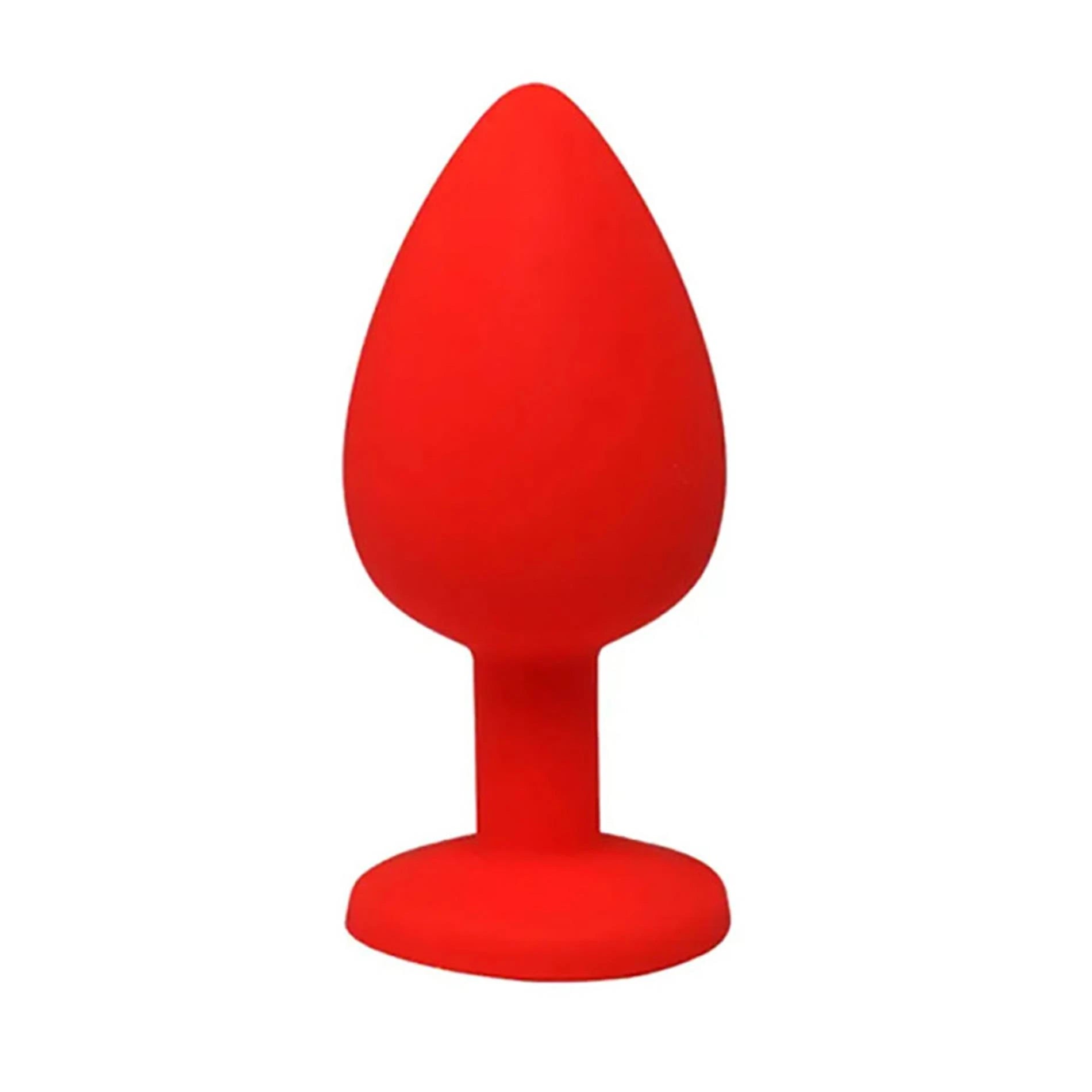 Plug anal petit rouge avec un cristal blanc