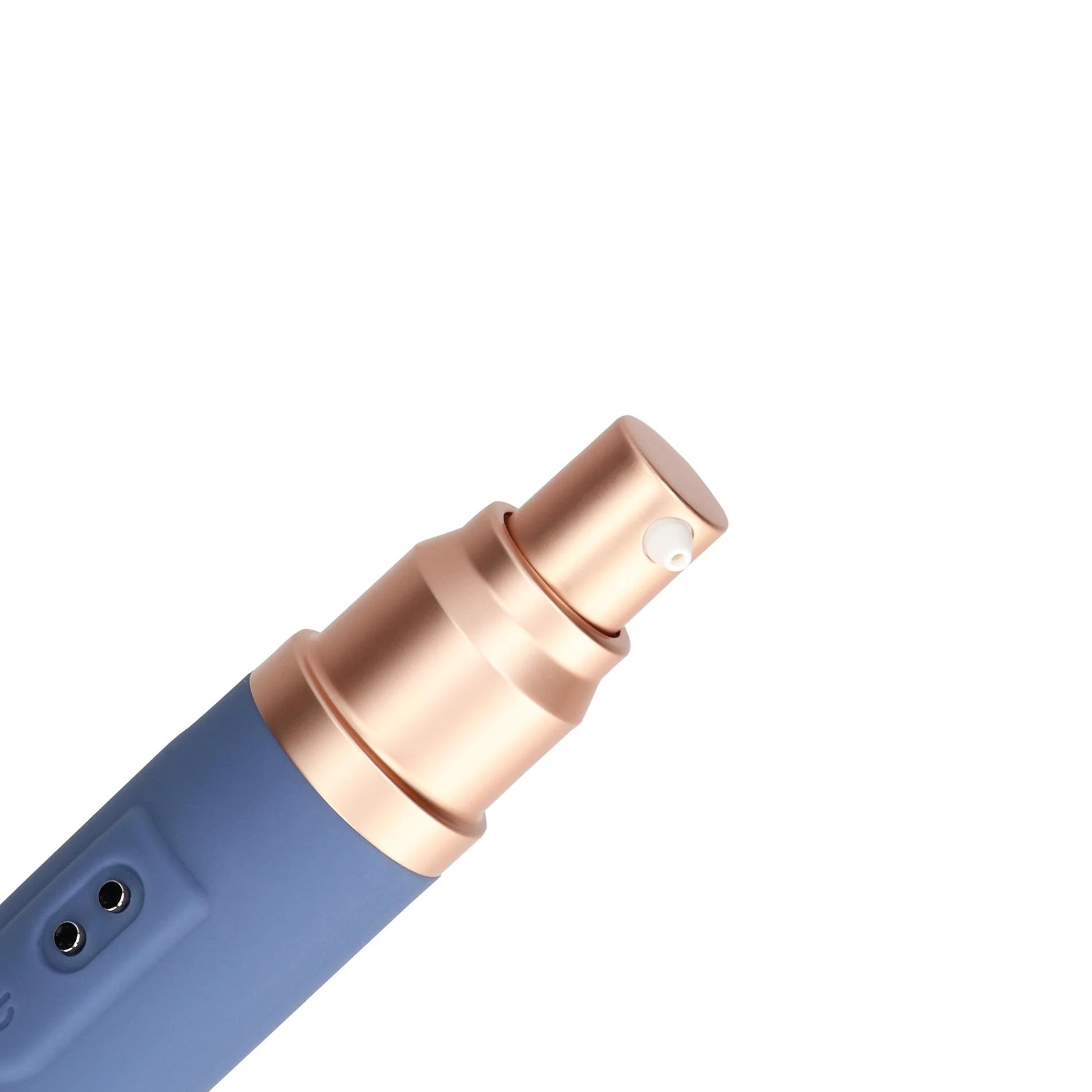 Vibromasseur de voyage avec compartiment lubrifiant et pompe