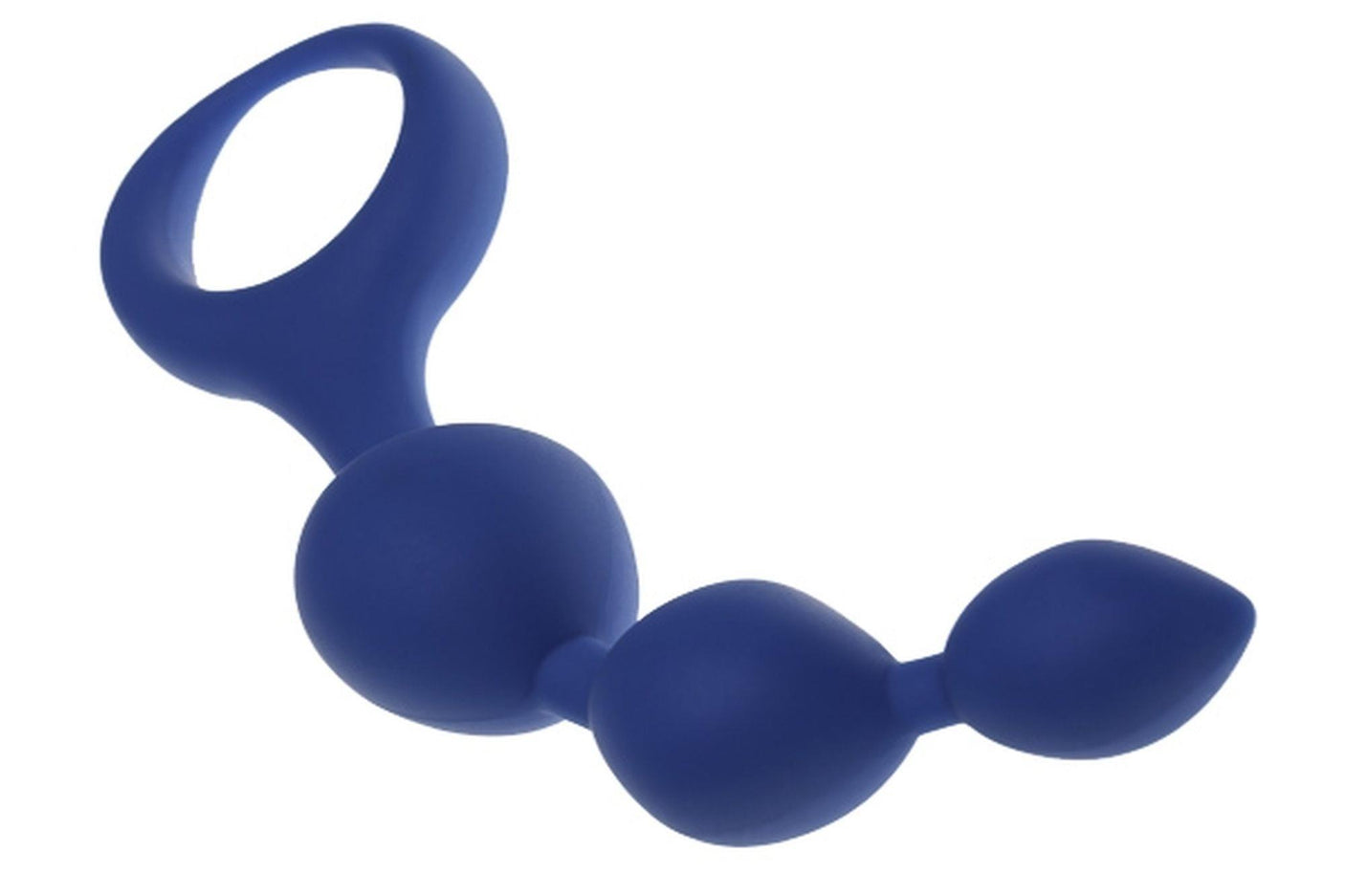 Plug/Beads-Silicone Triball Dildo. Amuse-G. Blue