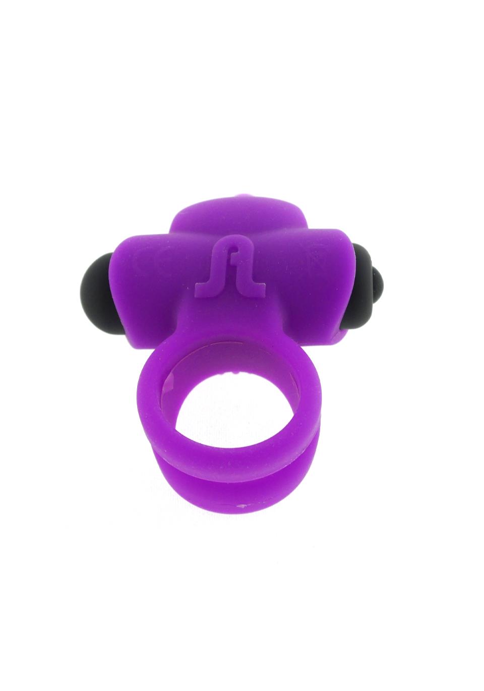 Ring-Vibrator - Bullet Lastic Ring.Func:1.Medical Silicon. Violet