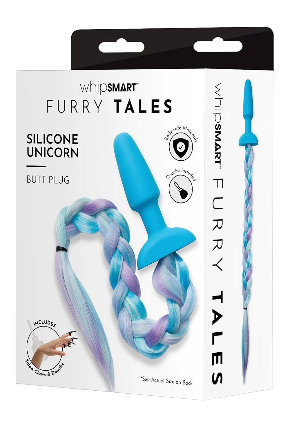 WHIPSMART 4.9 INCH PLUG EN SILICONE AVEC QUEUE DE LICORNE À POMPON