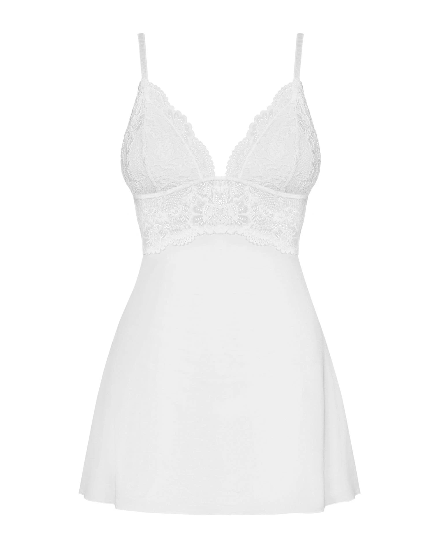 Bielizna-810-BAB-2 babydoll i stringi biała L/XL