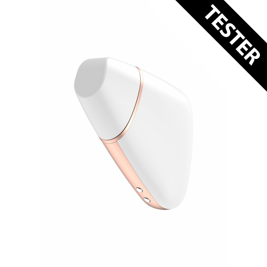 Love Triangle Air Pulse Stimulator and Vibration - White - Tester