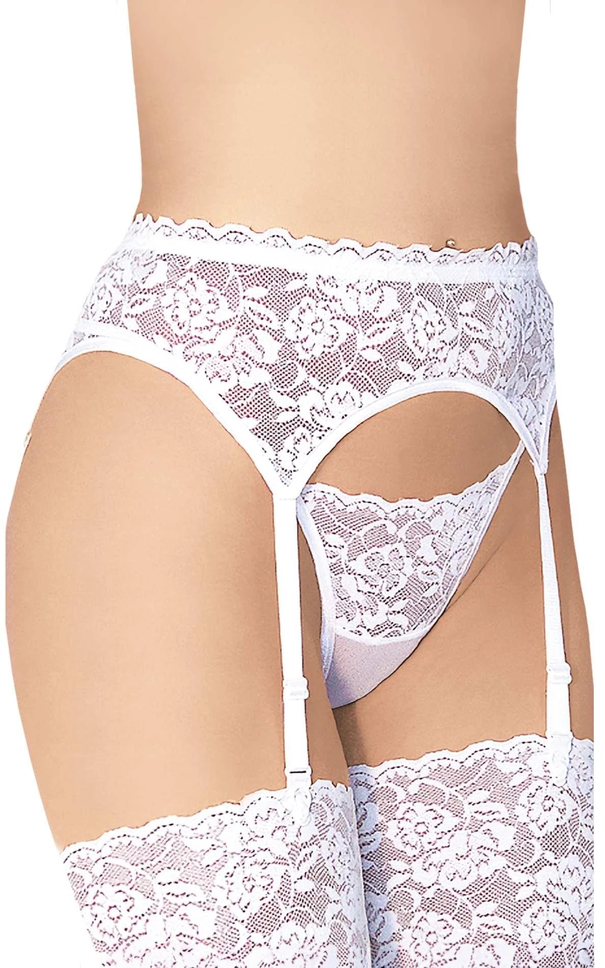 Porte-jarretelles 3305 - Grande Taille - blanc 3XL