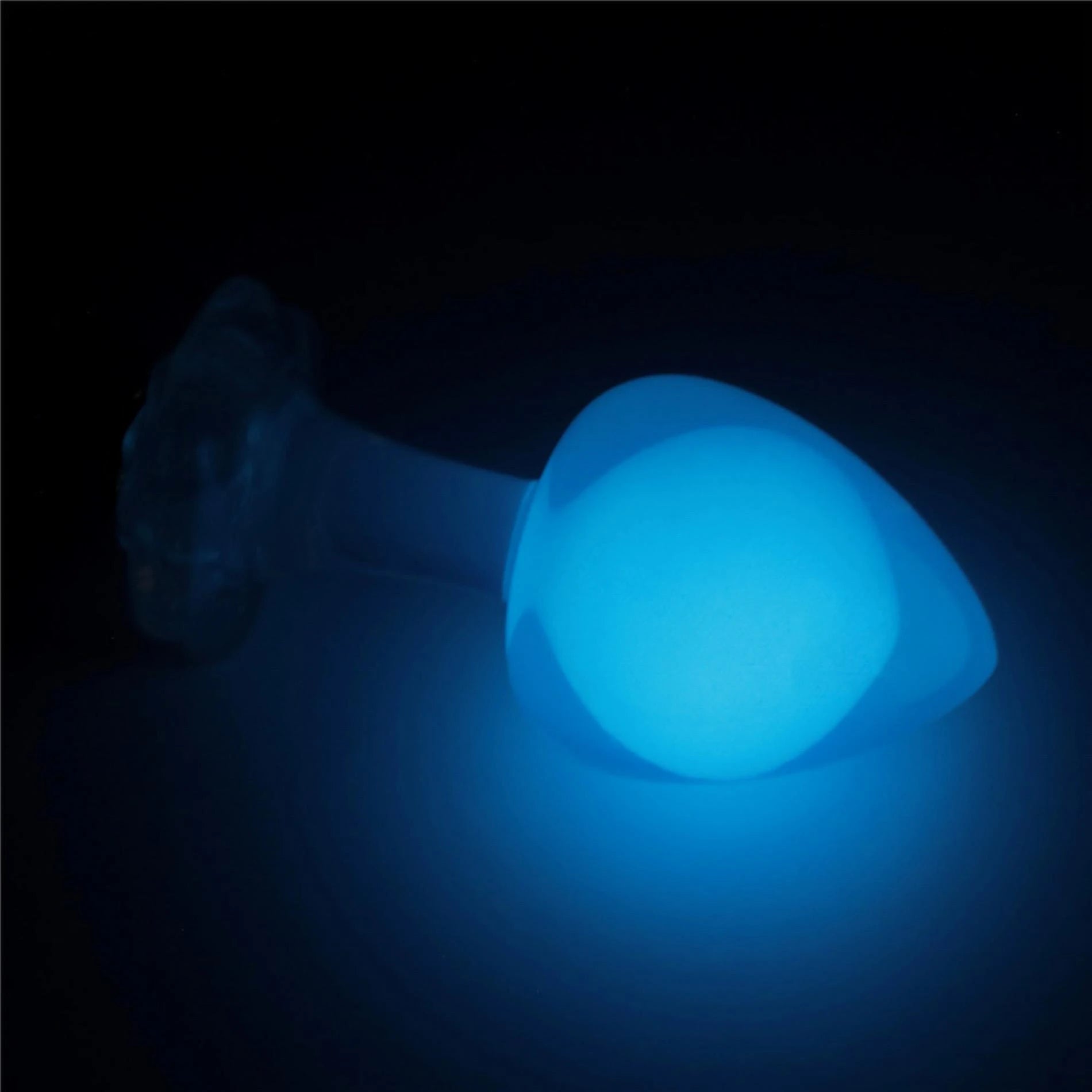Gemoria Plug anal en silicone (brille dans le noir) - bleu