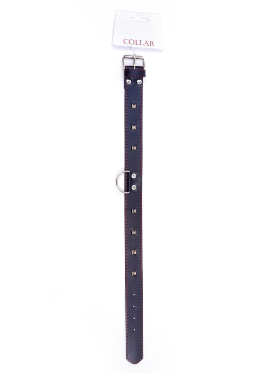 Fetish B - Series Studded Collar 3 cm Red Line