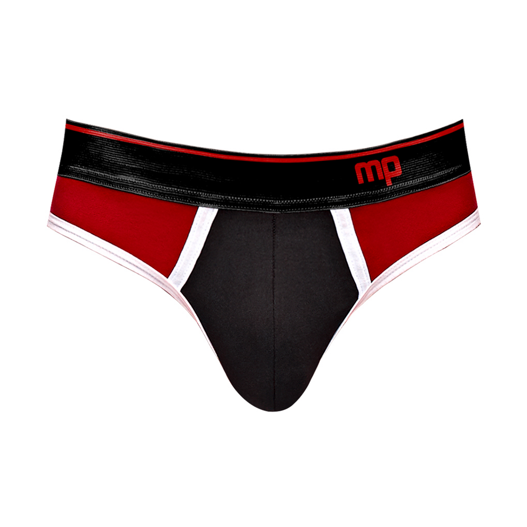 Panel Thong - L/XL - Noir/Rouge