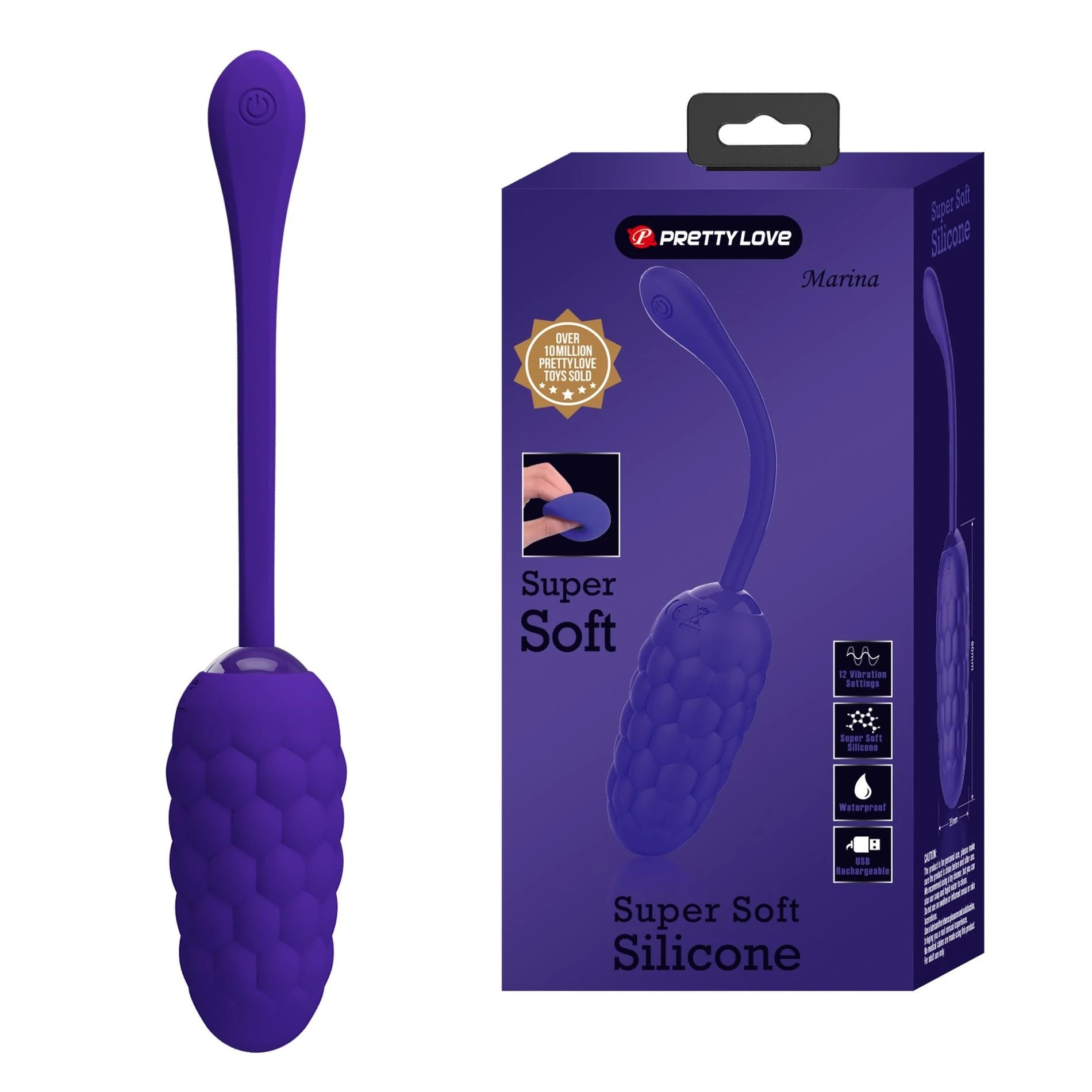 PRETTY LOVE - MARINA EGG Violet 12 fonctions vibrantes