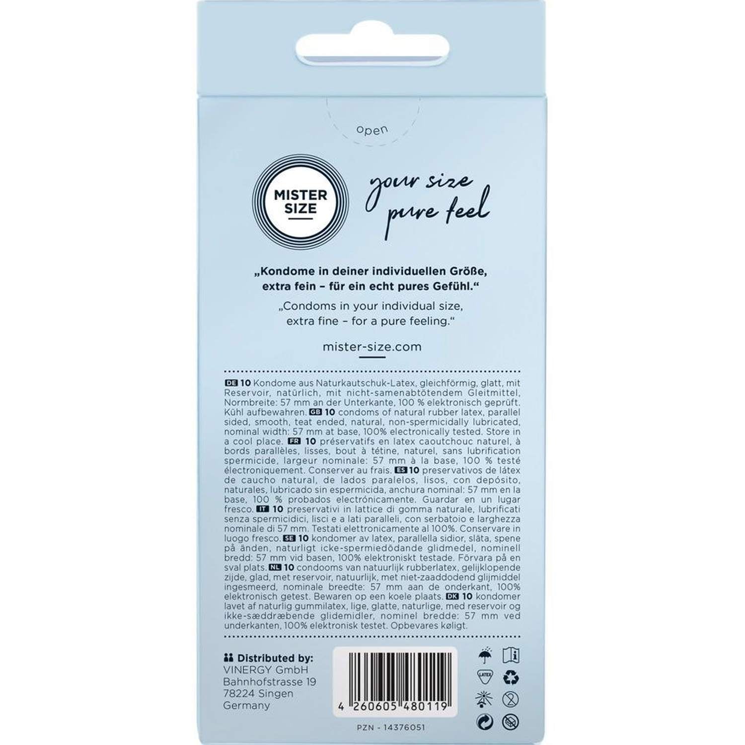 Mister Size 57mm pack de 10