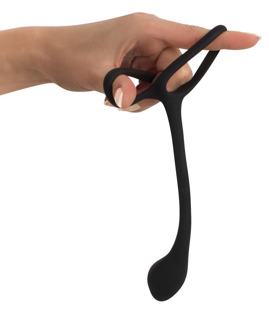 Anneau pénien et testiculaire en velours noir