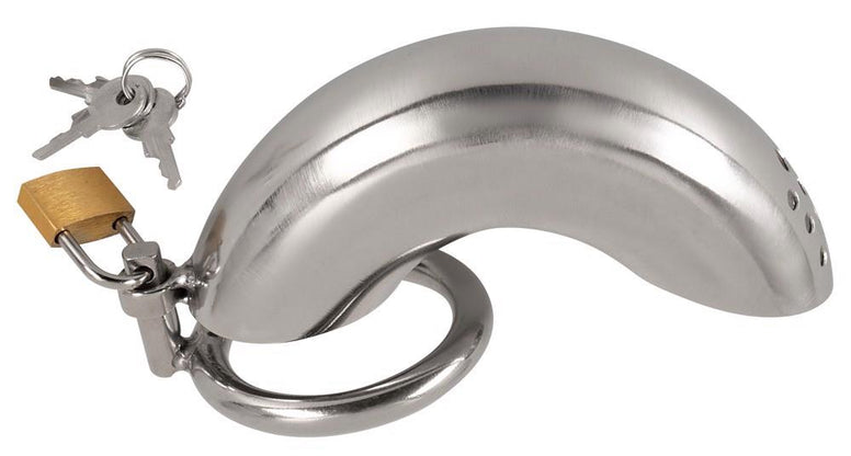 Curved penis cage