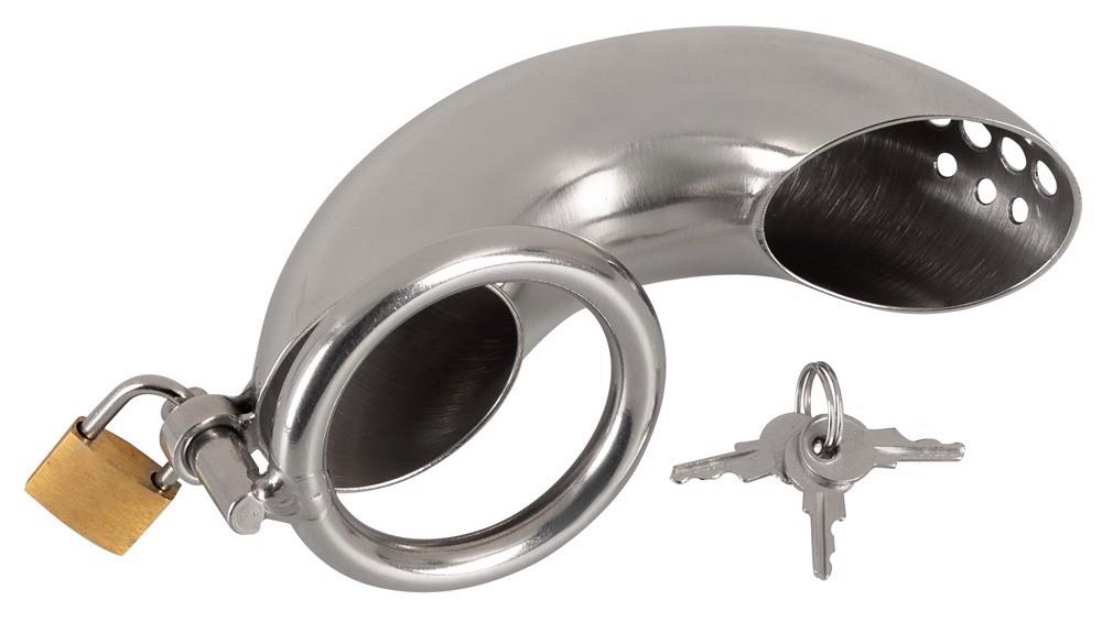 Curved penis cage