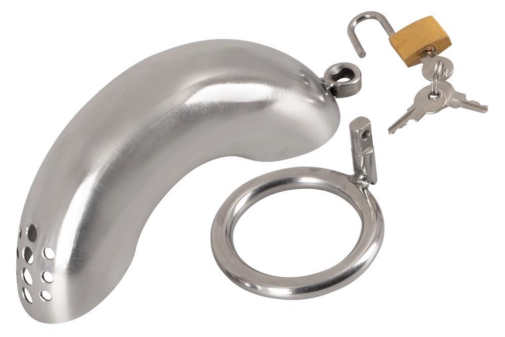 Curved penis cage