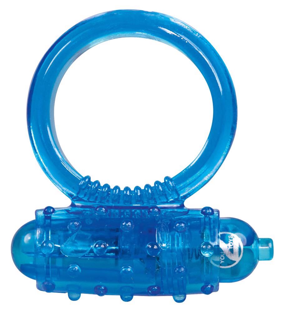 Vibrating cock ring blue
