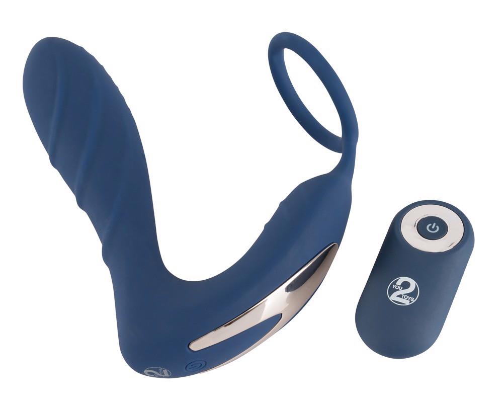 Vibrating Prostate Plug with Cock Ring