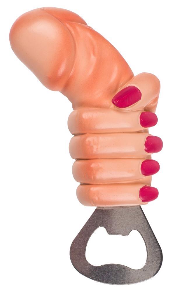 Metal Bottle Opener - Penis and Hand