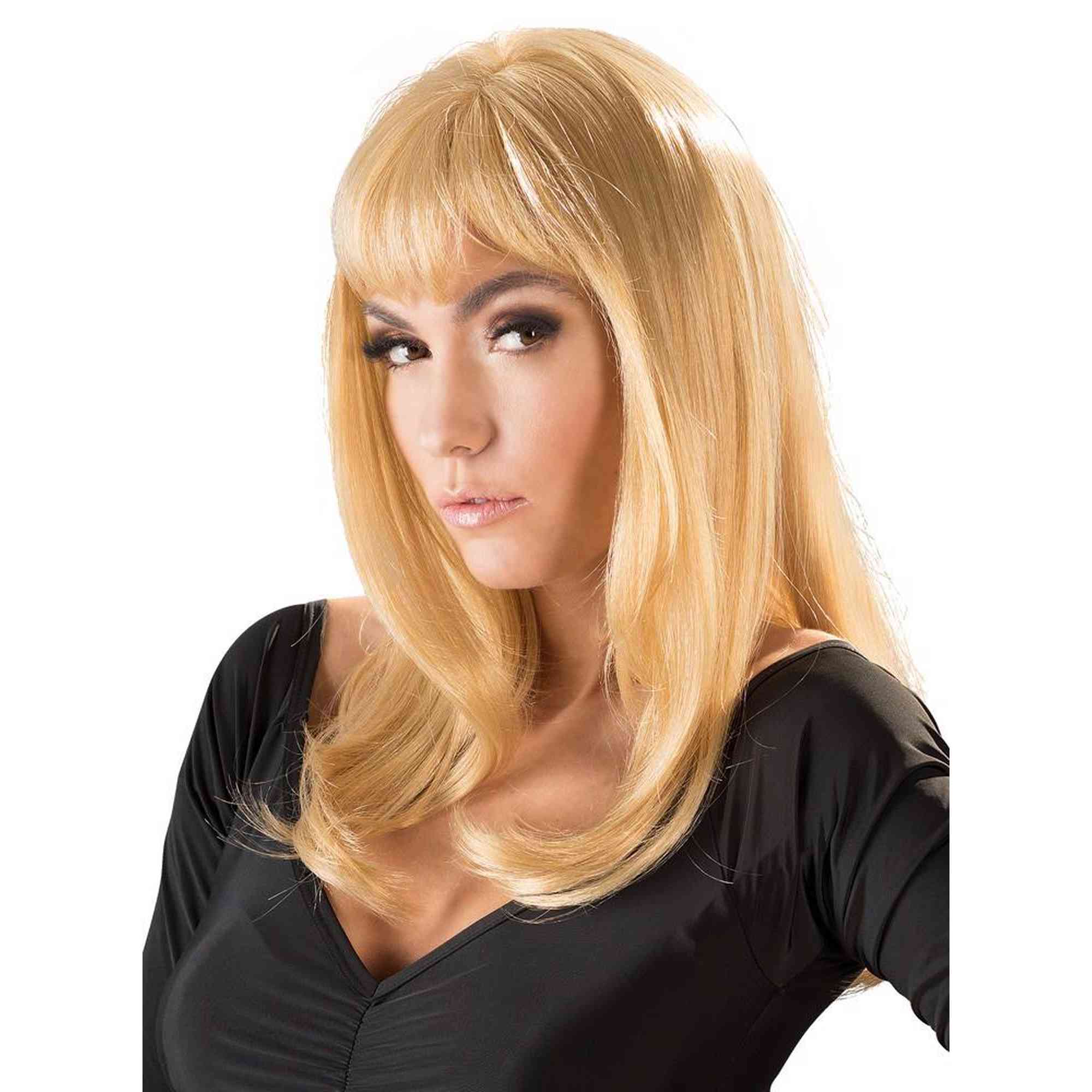 Perruque longue blonde