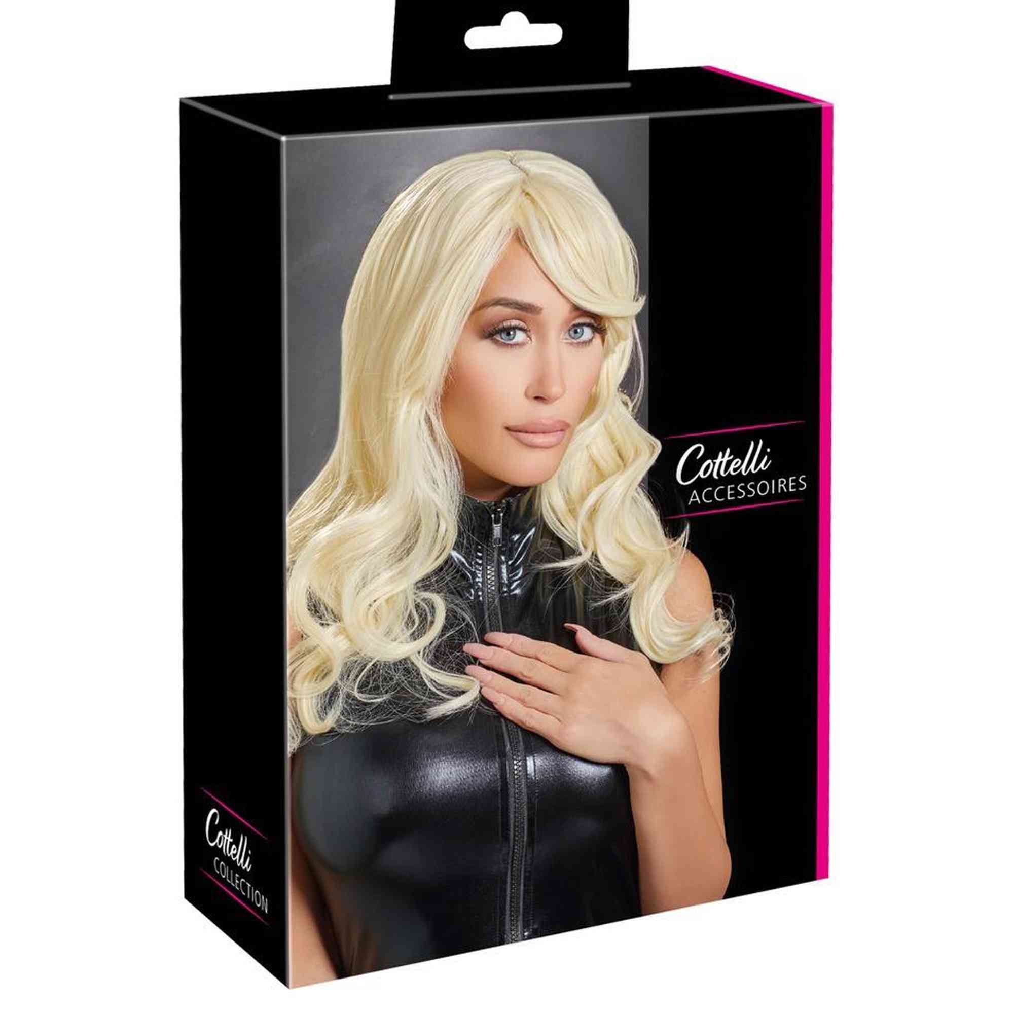 Perruque blonde ondulée