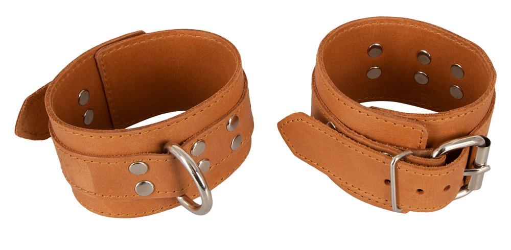 Manchette en cuir naturel