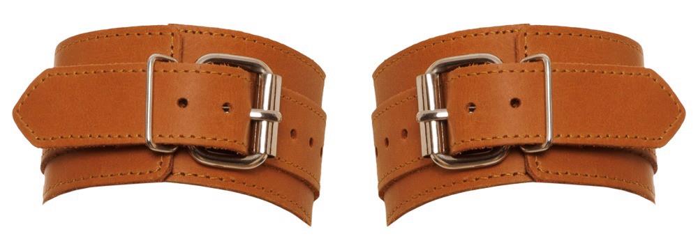 Manchette en cuir naturel