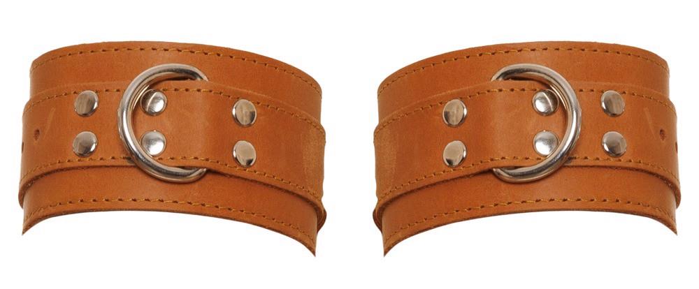 Manchette en cuir naturel