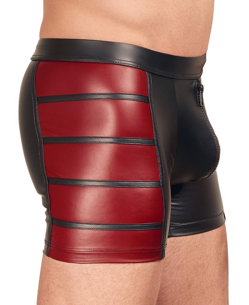 Pantaloni da uomo neri/rossi S