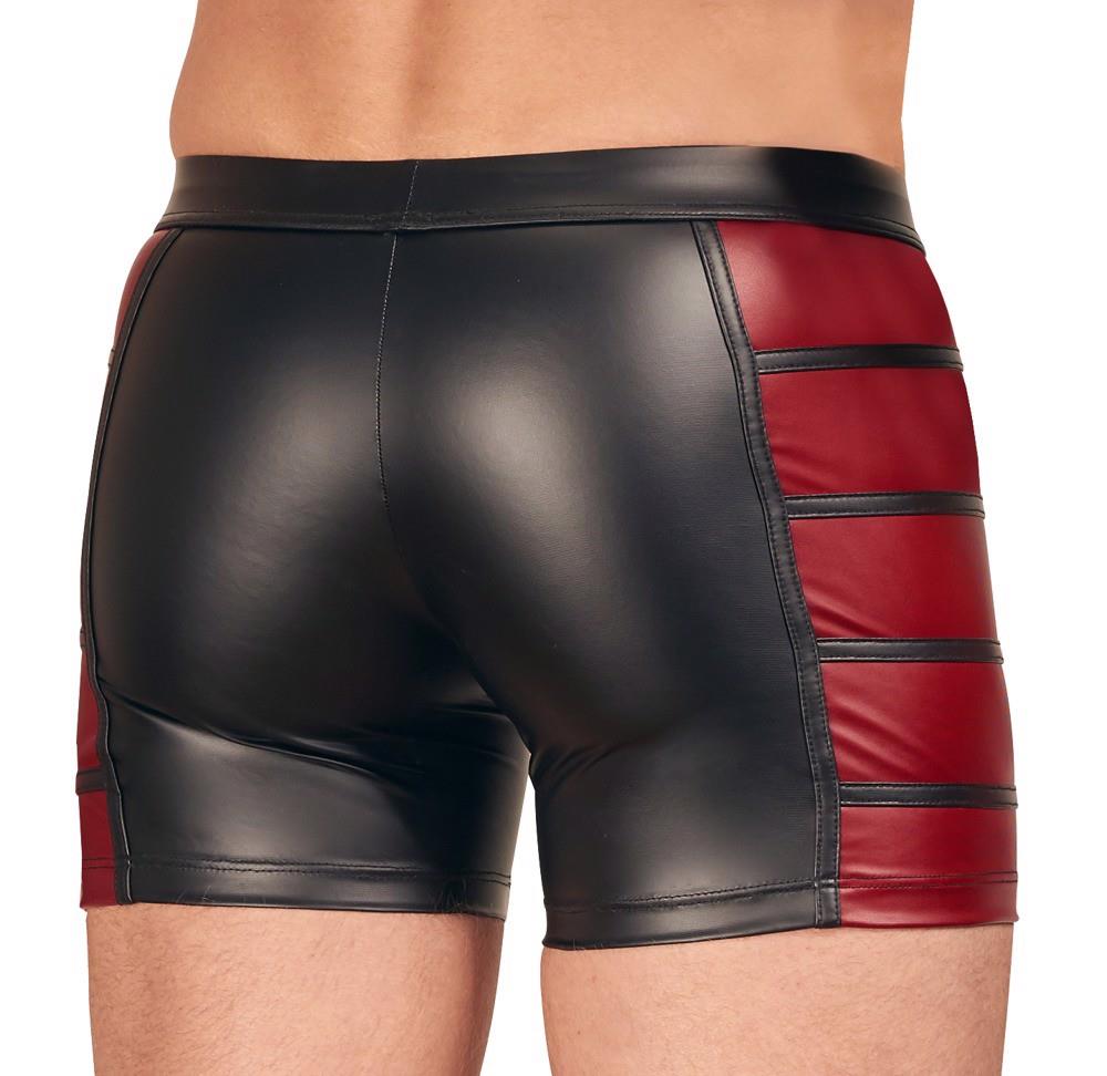 Pantaloni da uomo neri/rossi S