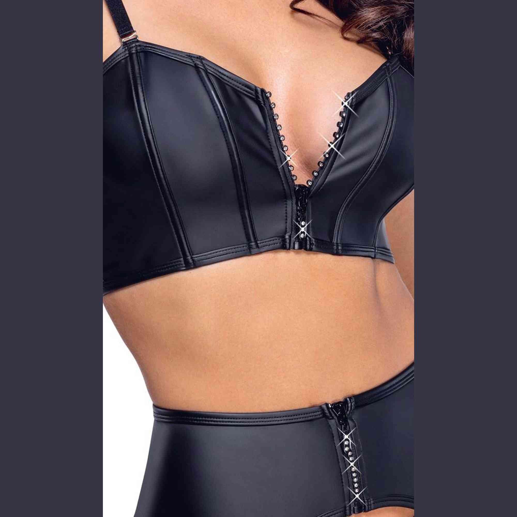 Top Set rhinestone zip F