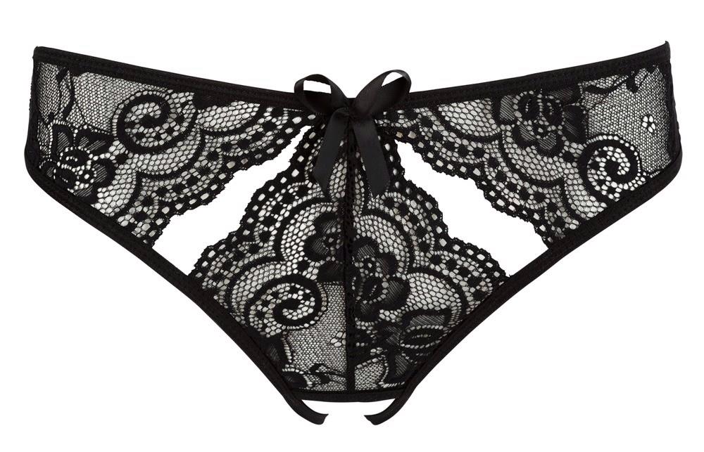 Slip ouvert noir S