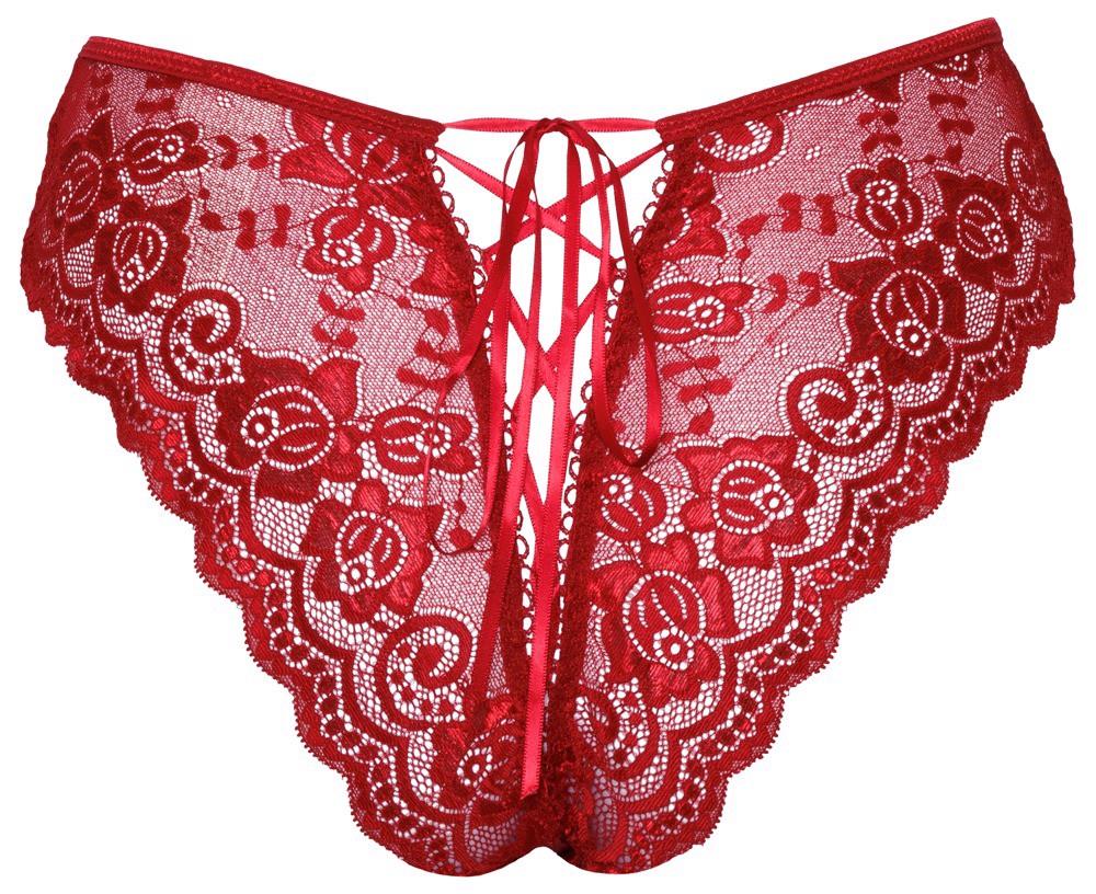 Culotte entrejambe ouvert rouge S